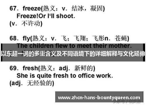 以东超一词的多重含义及不同语境下的详细解释与文化延伸